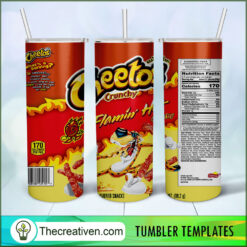 Cheetos Flamin Regular Skinny Tumbler Wrap – Digital Download