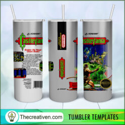Castlevania NES Game Skinny Tumbler Wrap – Digital Download