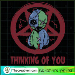 Thinking of You Voodoo Doll  SVG Cut File for Cricut
