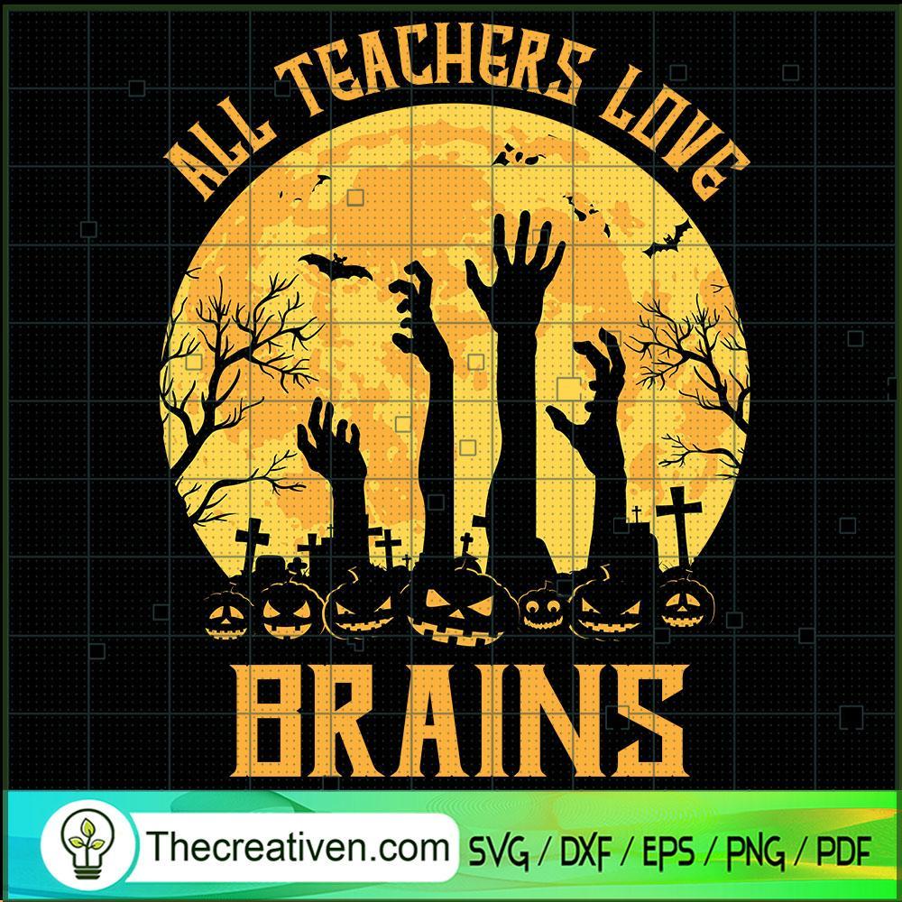 All Teachers Love Brains SVG Cut File for Cricut & Sil Design 42288 1 All Teachers Love Brains SVG Cut File for Cricut & Sil Design 42288