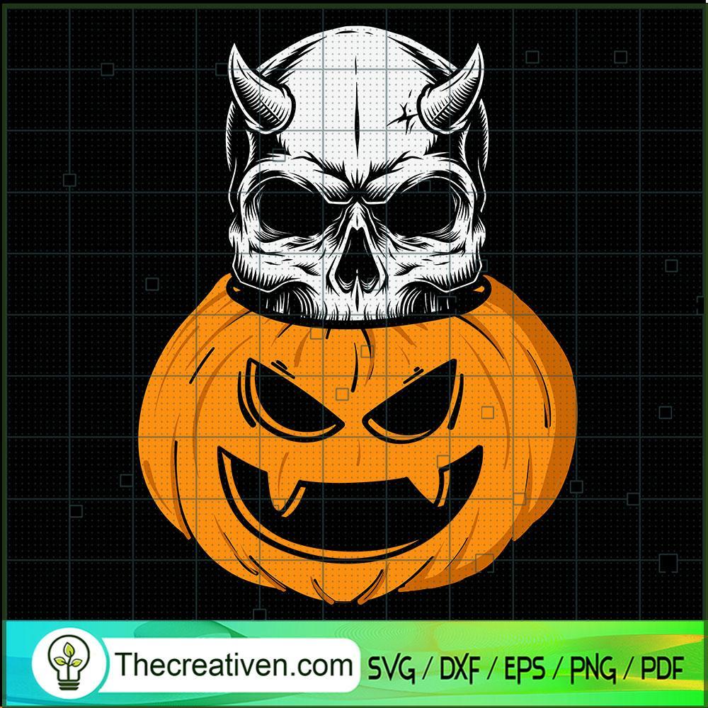 Pumpkin Skull Halloween SVG, Halloween SVG, Scary SVG, Oct 31 SVG 1 5 copy 6