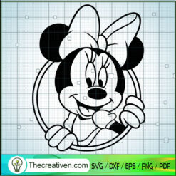 Minnie In Circle SVG, Mickey And Minnie SVG, Walt Disney SVG