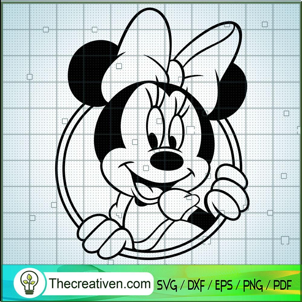 Minnie In Circle SVG, Mickey And Minnie SVG, Walt Disney SVG 1 Minnie In Circle SVG, Mickey And Minnie SVG, Walt Disney SVG