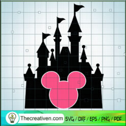 Walt Disney Castle Pink Head SVG Cut File for Cricut