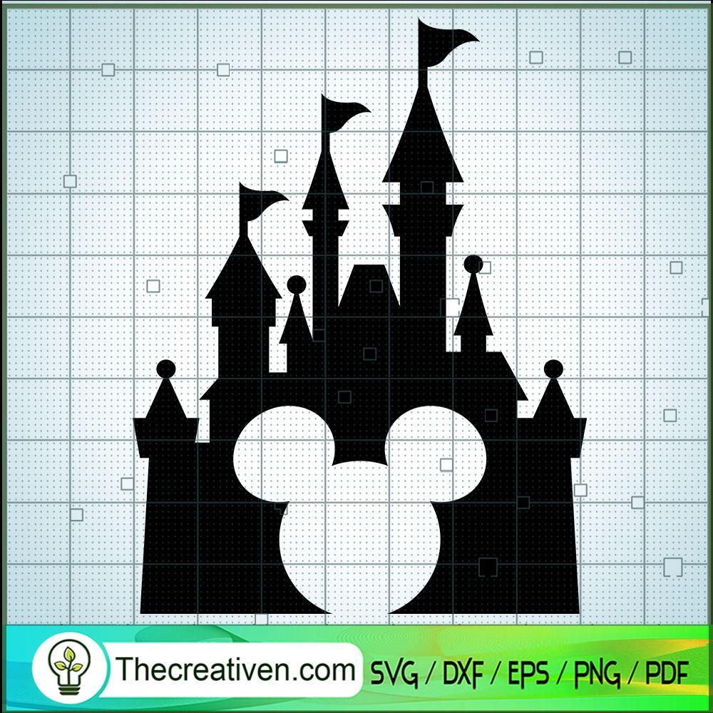 Walt Disney Castle Mickey Head SVG Cut File for Cricut & Silhouette 1 Walt Disney Castle Mickey Head SVG Cut File for Cricut & Silhouette