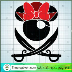 Minnie Pirates Hat SVG, Mickey And Minnie SVG, Walt Disney SVG