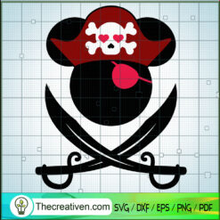 Mickey Pirates Hat SVG, Mickey And Minnie SVG, Walt Disney SVG