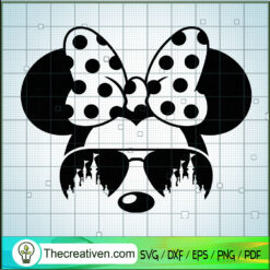Minnie Polka Dot Bow Castle  SVG Cut File for Cricut