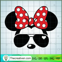 Minnie Red Polka Dot Bow SVG, Mickey And Minnie SVG, Walt Disney SVG