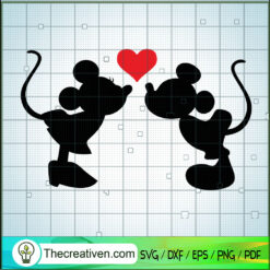 Mickey And Minnie Kiss SVG, Mickey And Minnie SVG, Walt Disney SVG