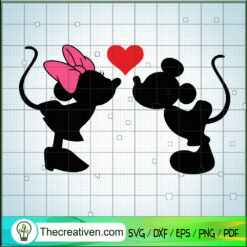 Mickey Kiss Minnie SVG, Mickey And Minnie SVG, Walt Disney SVG