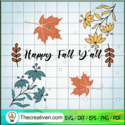 Happy Fall Y'all SVG Cut File for Cricut & Silhouette