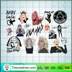 Lady Gaga Bundle SVG, Singer SVG, Bundle SVG