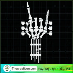 Hand Skeleton Guitar SVG Cut File for Cricut & Silhouette