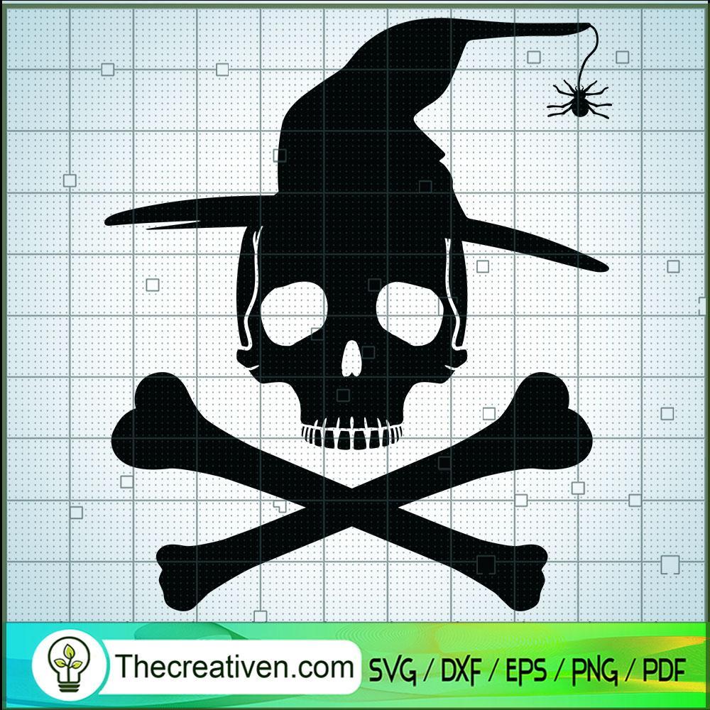 Skull Witch Dead SVG Cut File for Cricut & Silhouette 1 Skull Witch Dead SVG Cut File for Cricut & Silhouette