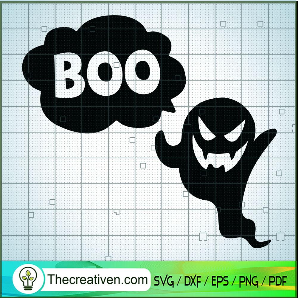 Boo Ghost SVG Cut File for Cricut & Silhouette 1 Boo Ghost SVG Cut File for Cricut & Silhouette