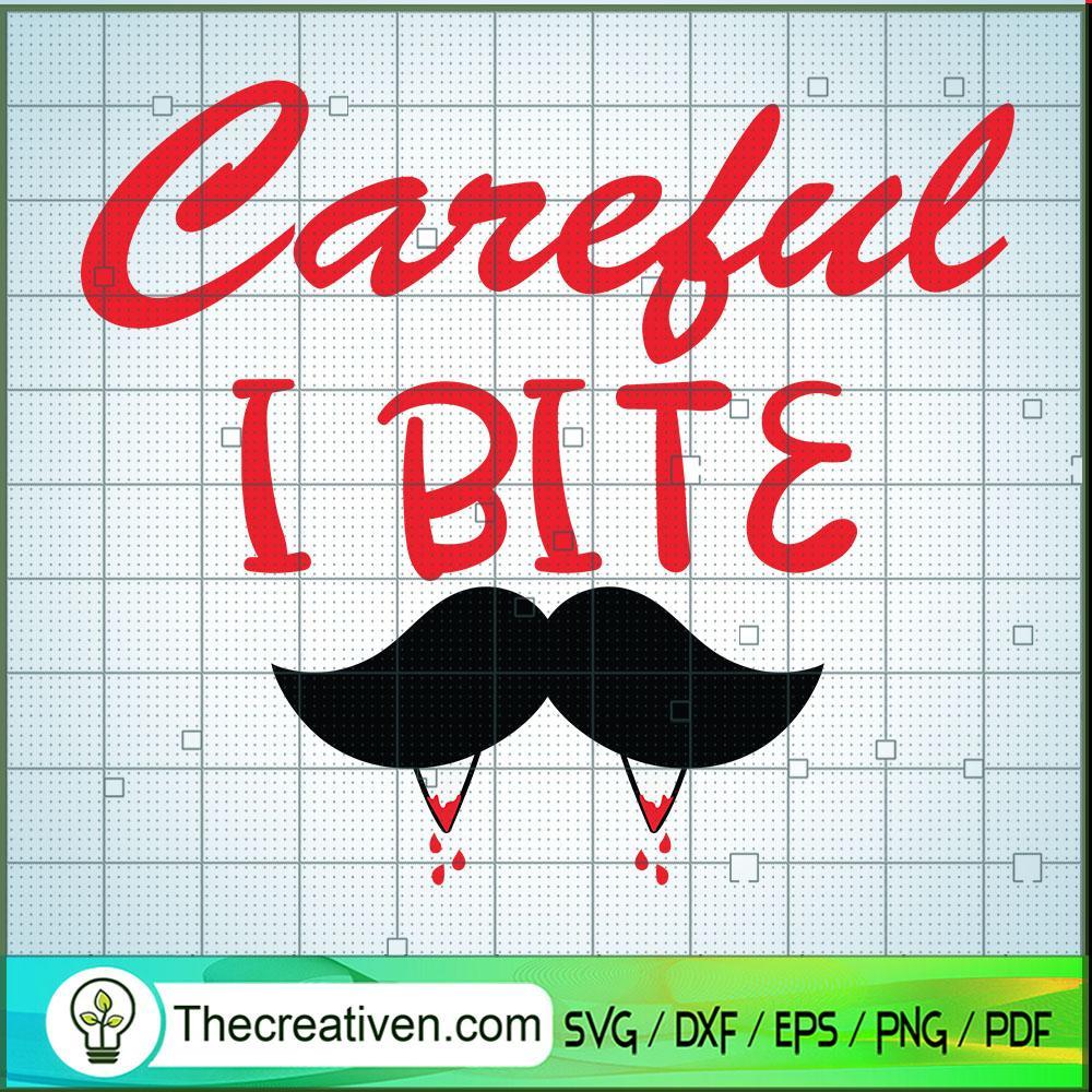 Careful I Bite SVG Cut File for Cricut & Silhouette 1 Careful I Bite SVG Cut File for Cricut & Silhouette