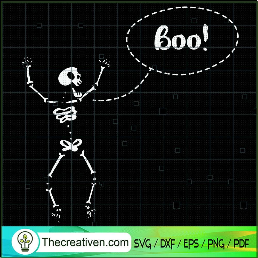 Skeleton Boo SVG, Halloween SVG, Scary SVG, Oct 31 SVG 1 Tweetii 201020 UP 01 copy