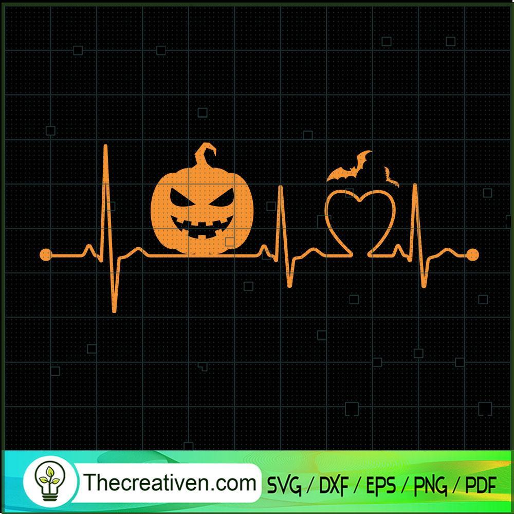 Pumpkin Heart Beat SVG Cut File for Cricut & Silhouette 1 Pumpkin Heart Beat SVG Cut File for Cricut & Silhouette