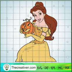 Belle Princess Halloween Pumpkin SVG Cut File for Cricut & Silhouette