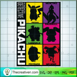 Pokemon Detective Pikachu SVG, Pikachu SVG, Pikachu Cartoon SVG