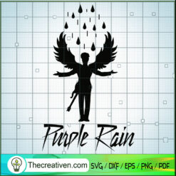 Purple Rain Prince Angel SVG Cut File for Cricut & Silhouette