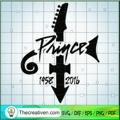 Prince Purple Rain 1958-2016 SVG Cut File for Cricut & Silhouette