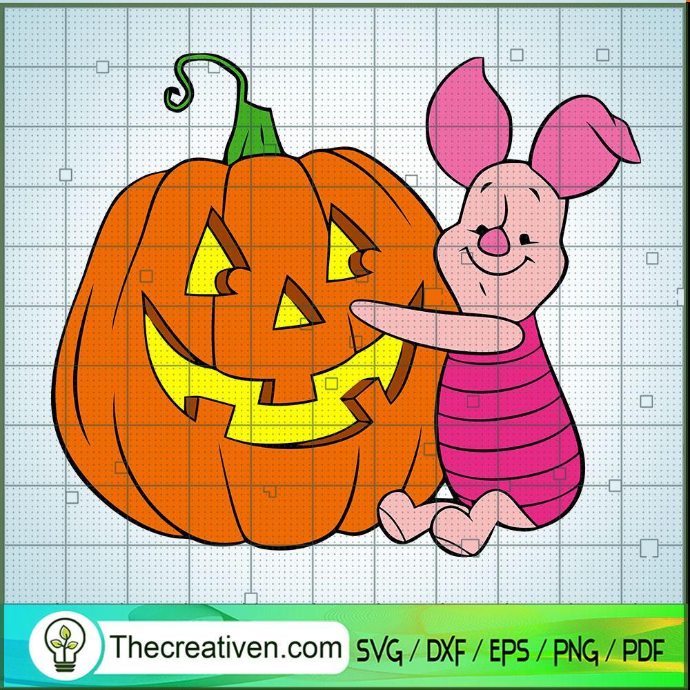Piglet Hug Halloween Pumpkin SVG, Winnie The Pooh SVG, Disney SVG 1 Piglet Hug Halloween Pumpkin SVG, Winnie The Pooh SVG, Disney SVG