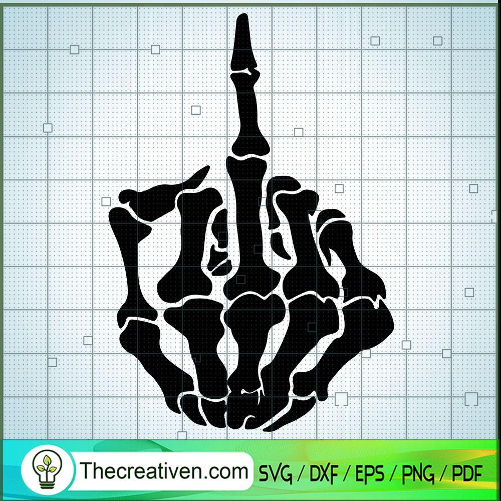 Middle Finger Skeleton SVG, Halloween SVG, Horror SVG 1 Middle Finger Skeleton SVG, Halloween SVG, Horror SVG