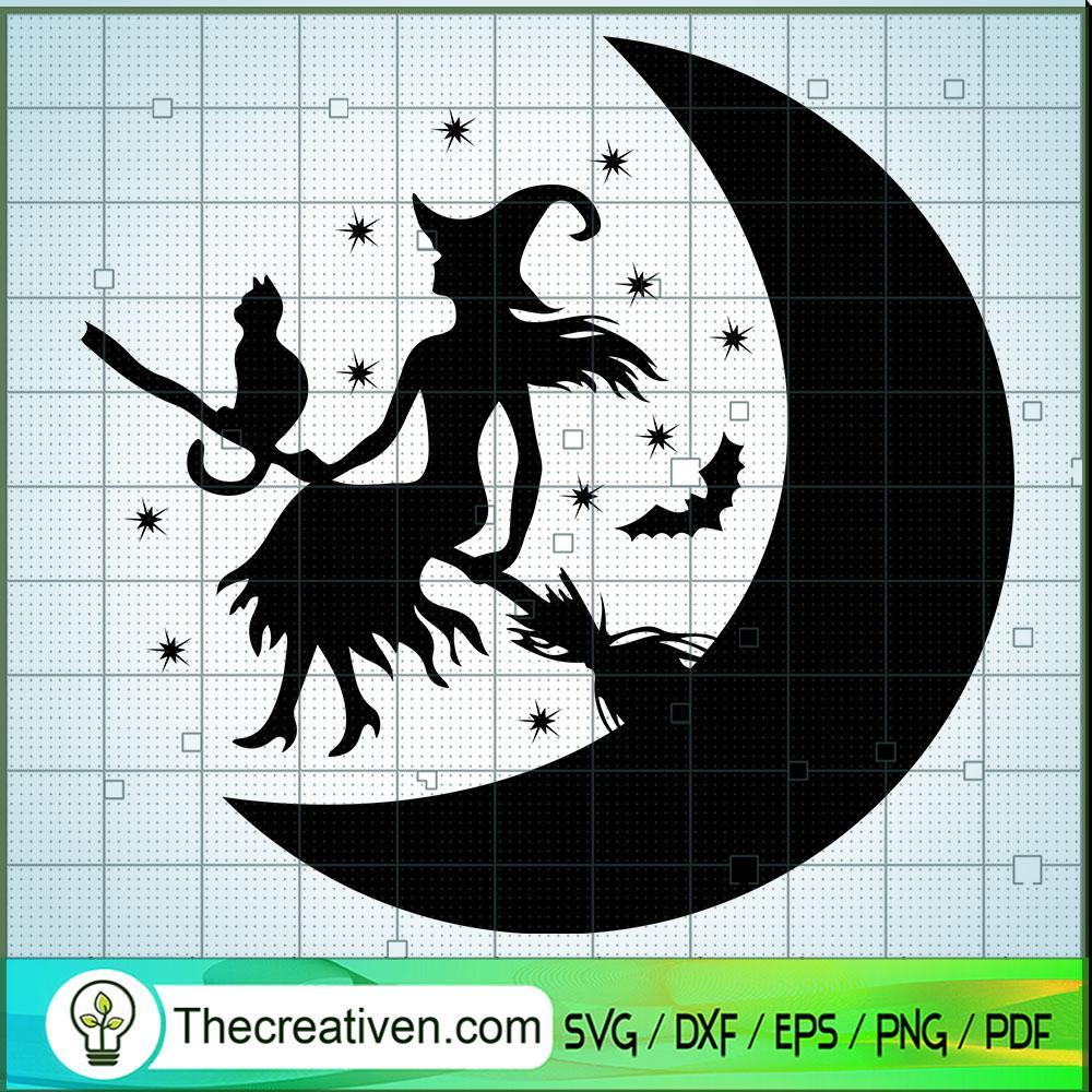 Sexy Witch In Moon SVG, Halloween SVG, Horror SVG 1 Halloween Sexy Witch On Moon 3 copy