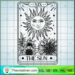 Tarot Card Sun SVG Cut File for Cricut & Silhouette