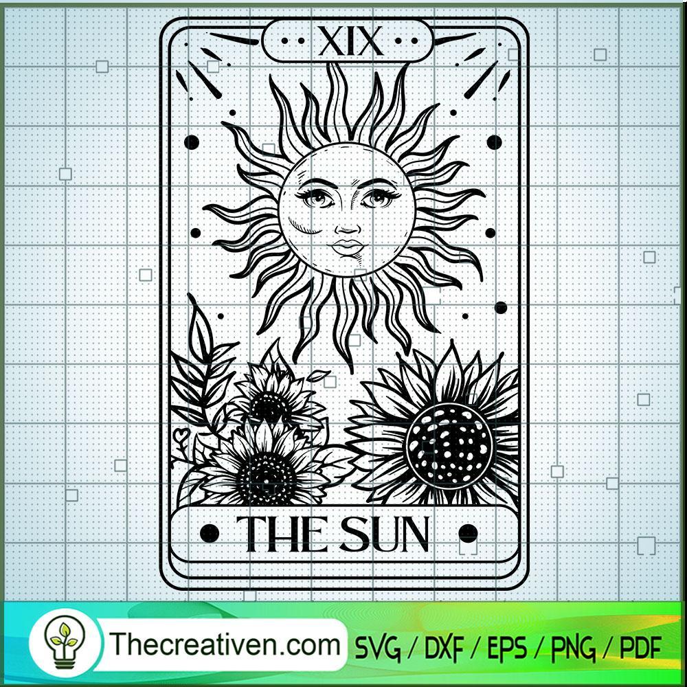 Tarot Card Sun SVG Cut File for Cricut & Silhouette 1 Tarot Card Sun SVG Cut File for Cricut & Silhouette