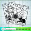 Tarot Cards Sun And Moon SVG, Mystery SVG, Spirituality SVG, Mystic SVG 3 Tarot cards sun and moon copy