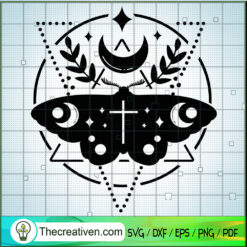 Moth And Moon SVG Cut File for Cricut & Silhouette
