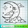 Moon And Clouds SVG, Mystery SVG, Spirituality SVG, Mystic SVG 3 Moon and clouds copy