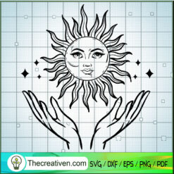 Hands And Sun SVG Cut File for Cricut & Silhouette