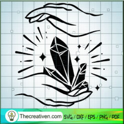 Hand And Crystal SVG Cut File for Cricut & Silhouette