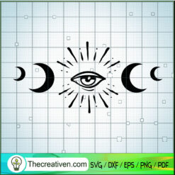 Mystic Eye And Moon SVG Cut File for Cricut & Silhouette