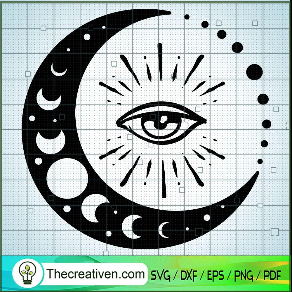 Eye And Moon SVG Cut File for Cricut & Silhouette 1 Eye And Moon SVG Cut File for Cricut & Silhouette