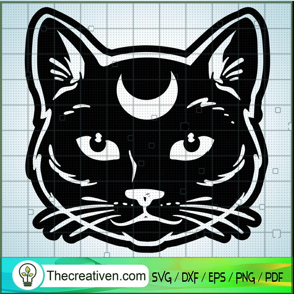 Black Cat Moon SVG Cut File for Cricut & Silhouette 1 Black Cat Moon SVG Cut File for Cricut & Silhouette