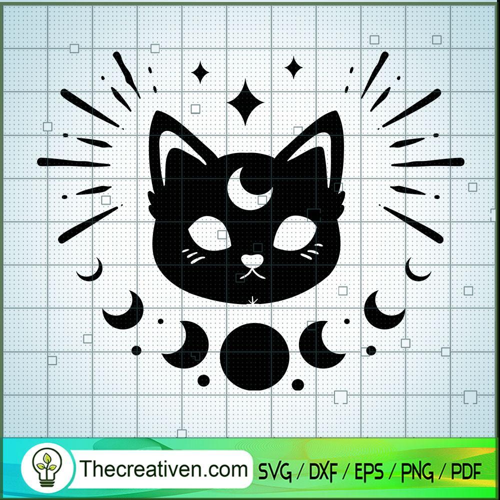 Cat And Moon SVG Cut File for Cricut & Silhouette 1 Cat And Moon SVG Cut File for Cricut & Silhouette