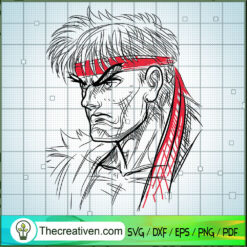 Ryu Art SVG, Street Fighter SVG, Punch Ryu SVG
