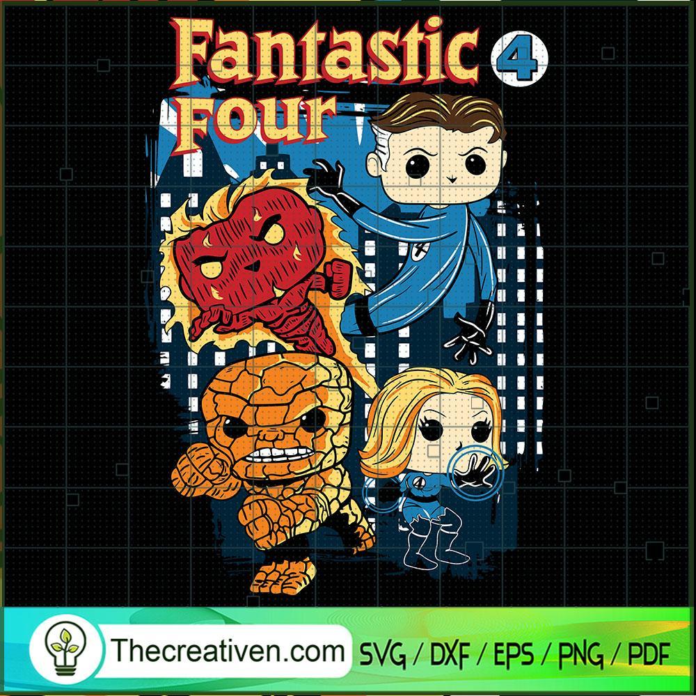 Funko Fantasic Four SVG, Dc Comics SVG, The Fantasic Four SVG 1 Funko Fantasic Four SVG, Dc Comics SVG, The Fantasic Four SVG