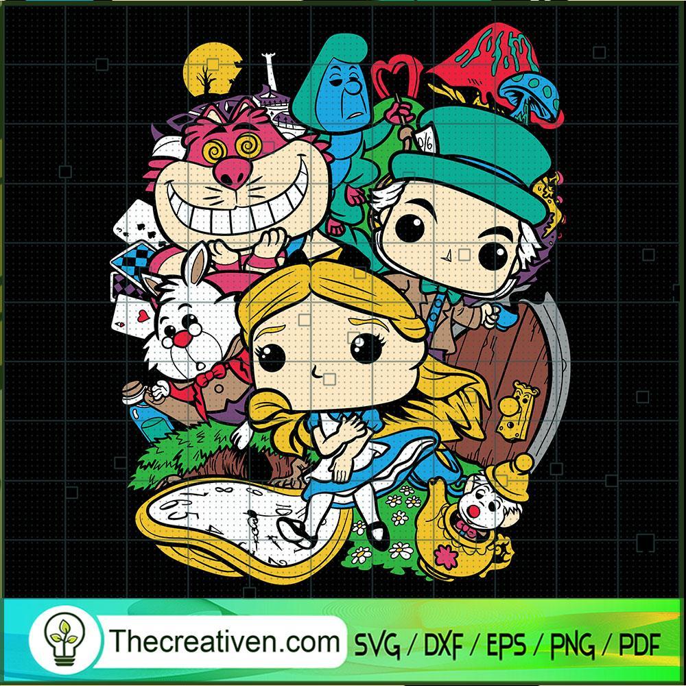 Funkos Alice In Wonderland SVG, Alice SVG, Disney SVG 1 FunkosAliceInWonderland copy