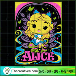 Funko Alice Neon SVG, Alice SVG, Disney SVG