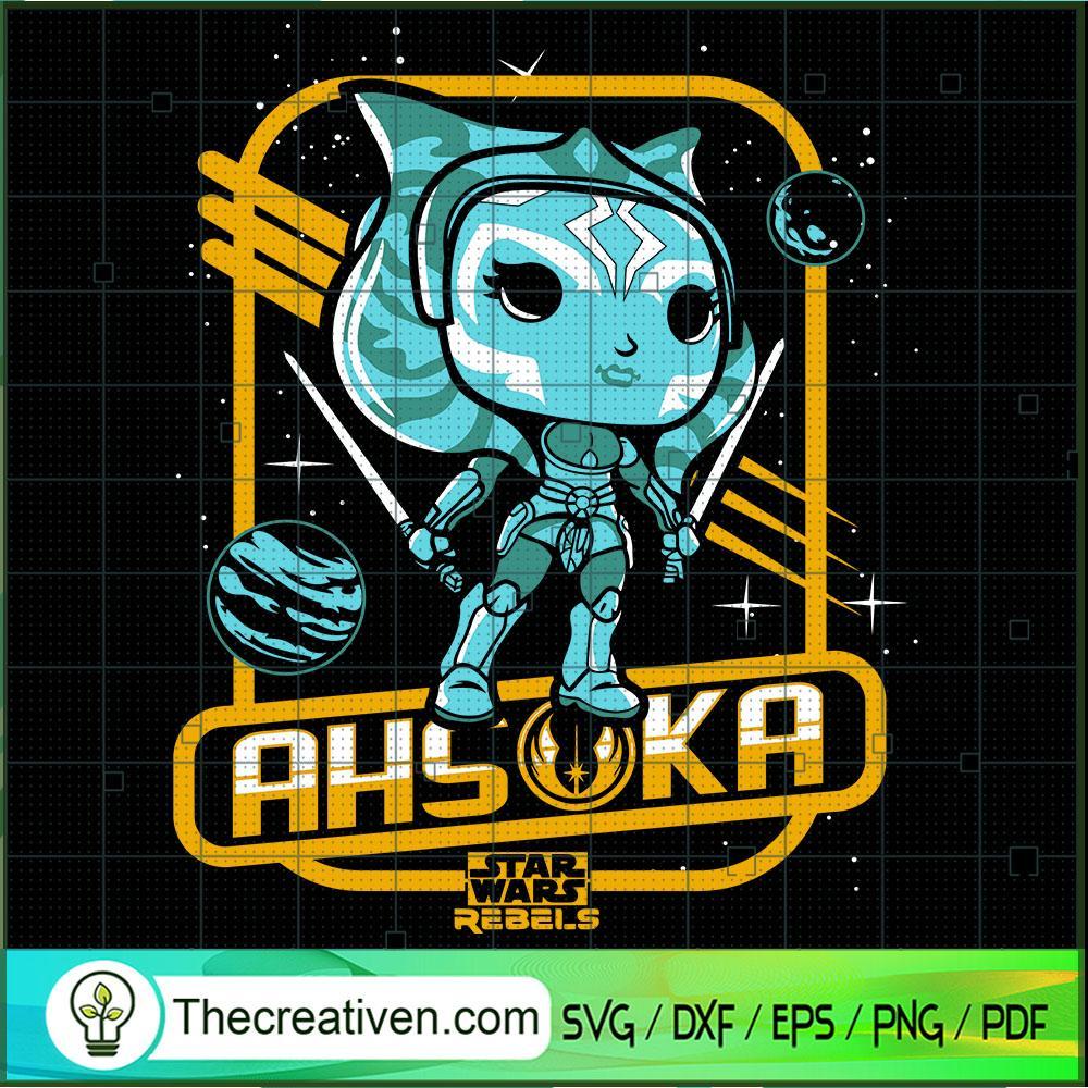 Funko Ahsoka Star Wars SVG, The Mandalorian SVG, Star Wars SVG 1 FunkoAhsoka copy