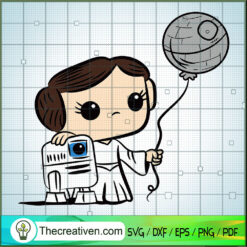 Funko Leia SVG, Star Wars SVG, Princess SVG