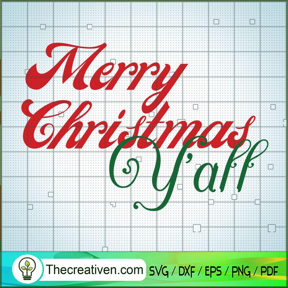 Merry Christmas Y’all SVG Cut File for Cricut & Silhouette 1 Merry Christmas Y’all SVG Cut File for Cricut & Silhouette