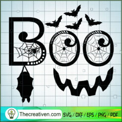 Boo Halloween SVG, Halloween Scary SVG, Halloween SVG