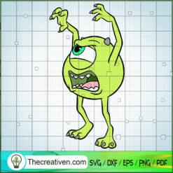 Mike Wazowski Scare SVG, Monster SVG, Walt Disney SVG